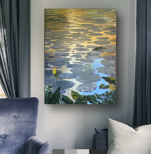 Golden light on Lily petals - original