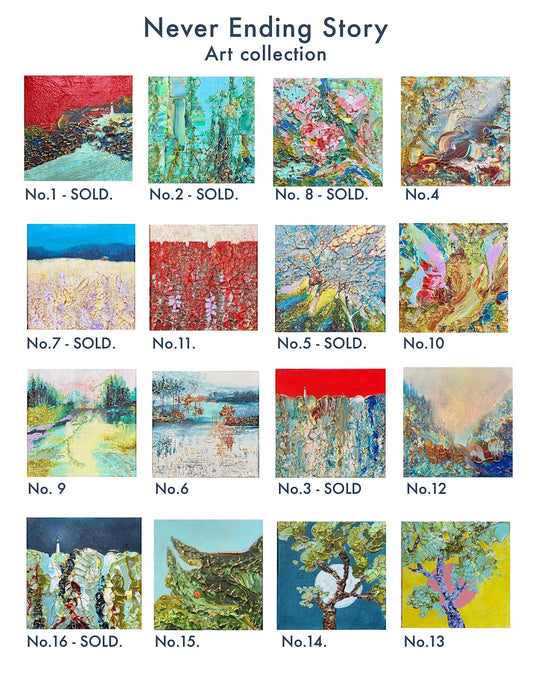 The nerver ending story art collection. Konstnär Nina Björk