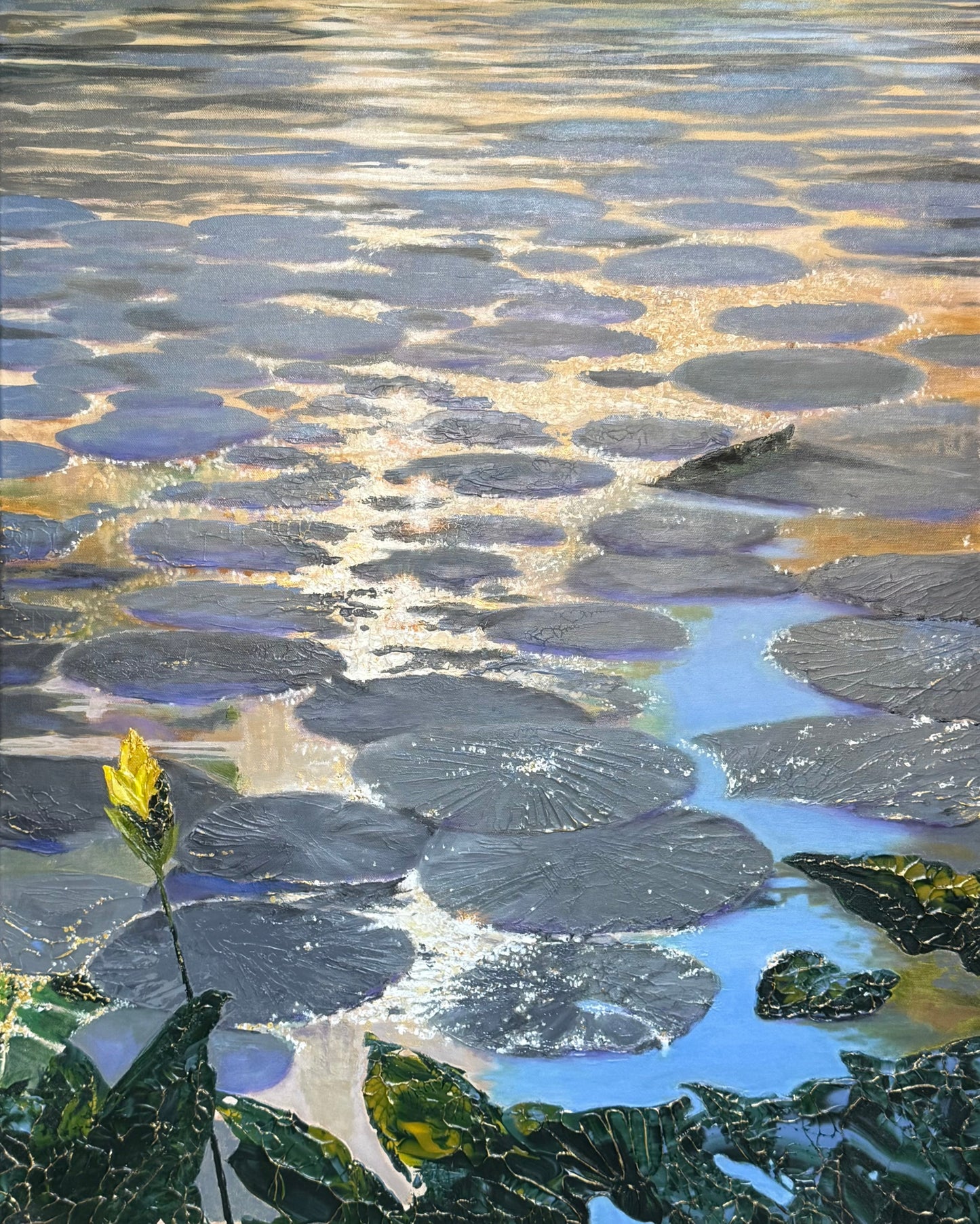 Golden light on Lily petals - original