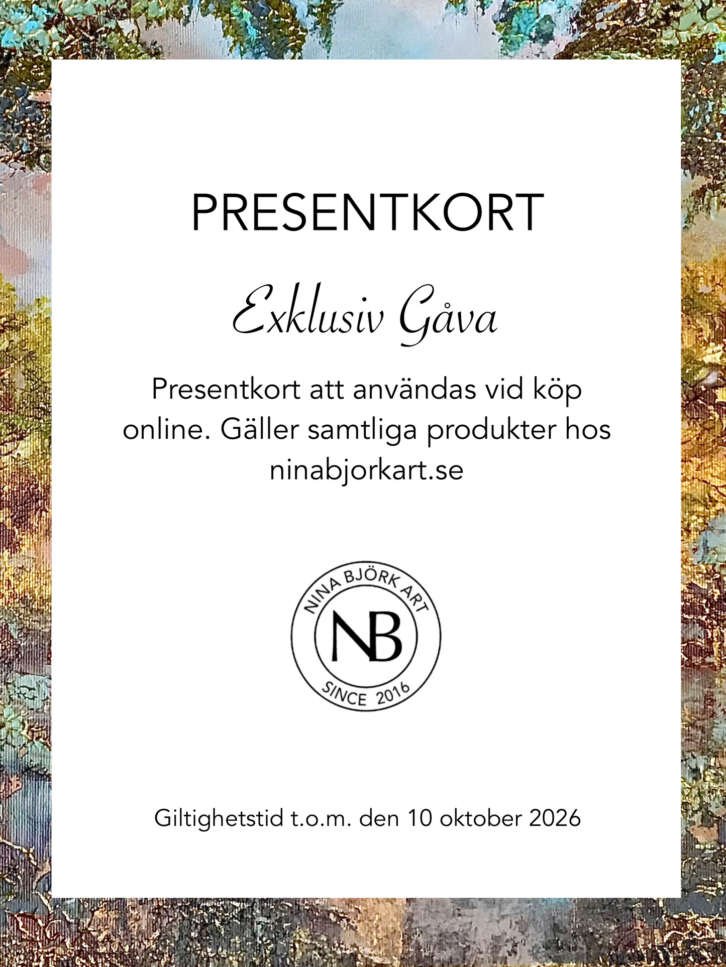 Presentkort - Inför vintens högtider