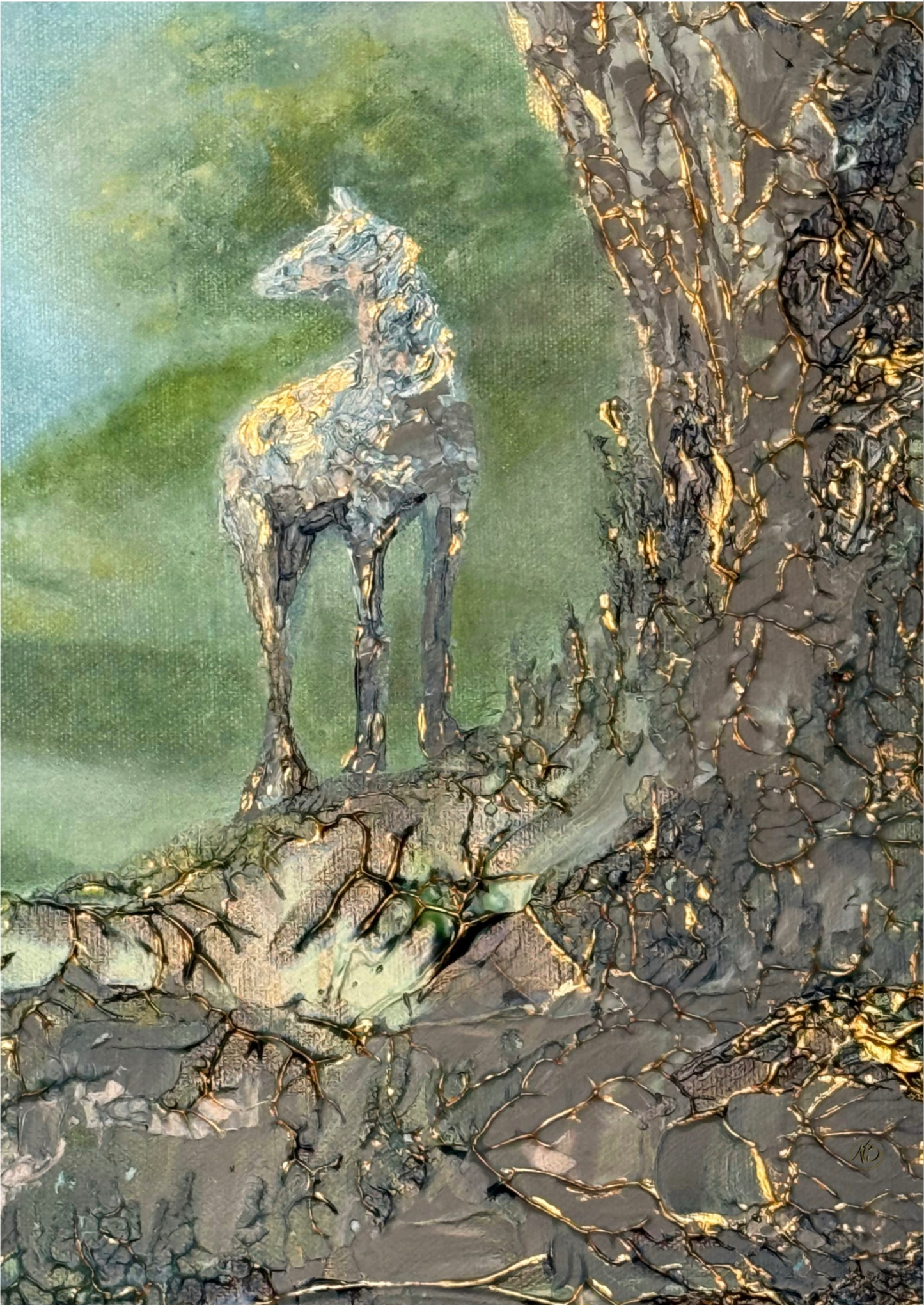 Golden horse fine art prints