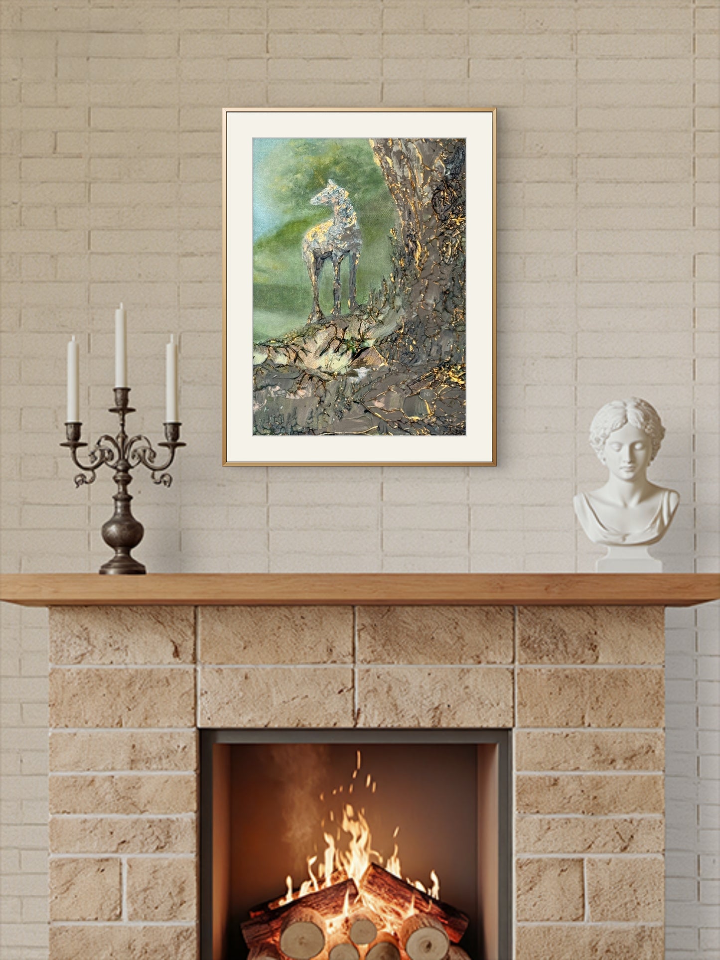 Golden horse fine art prints